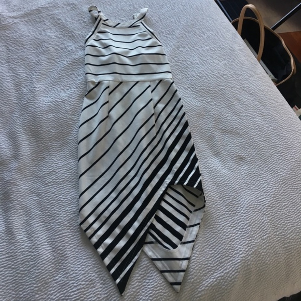 SALE - striped asymmetrical dress
